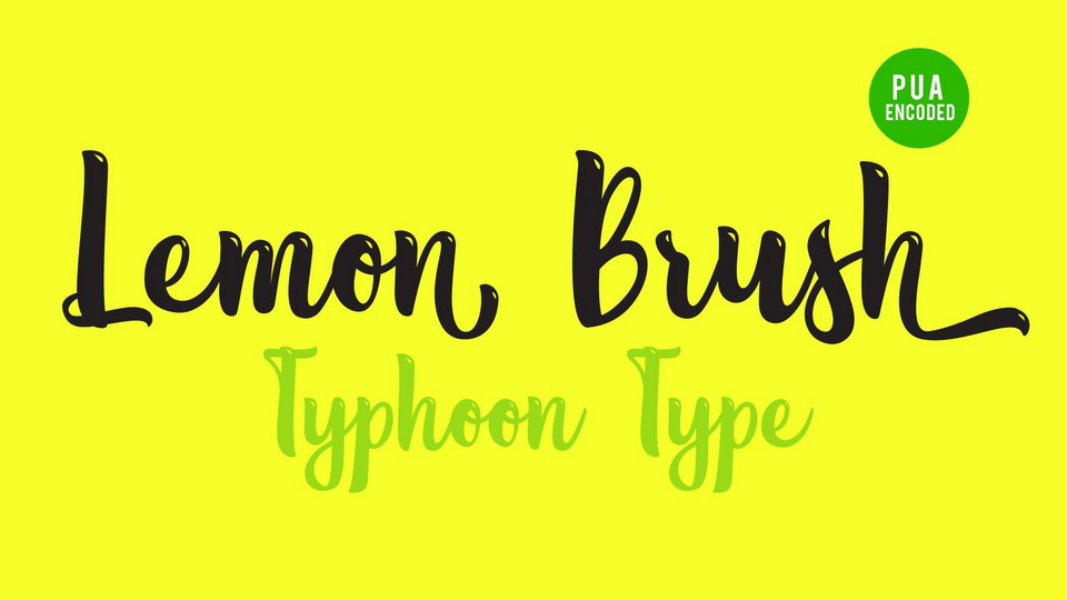  

Lemon Brush: An Attractive, Hand-Painted Script Font