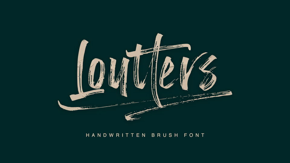 

Loutters: A Captivating Handwritten Brush Font with a Unique Fast and Textured Sweep Style