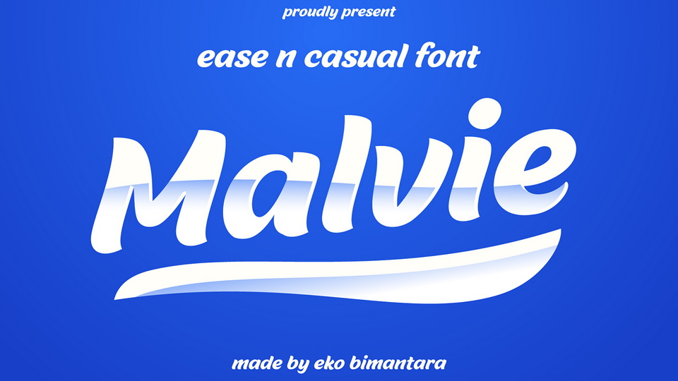 

Malvie: A Unique Font with Dynamic Curves and Versatile Character Set