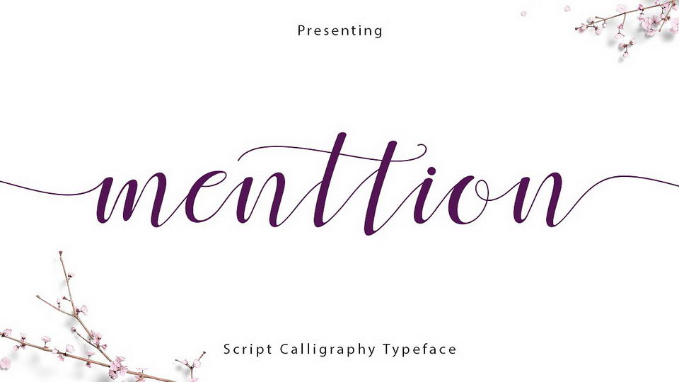 
Menttion Script - A Connecting Script Font Designed to Convey Elegance and Style