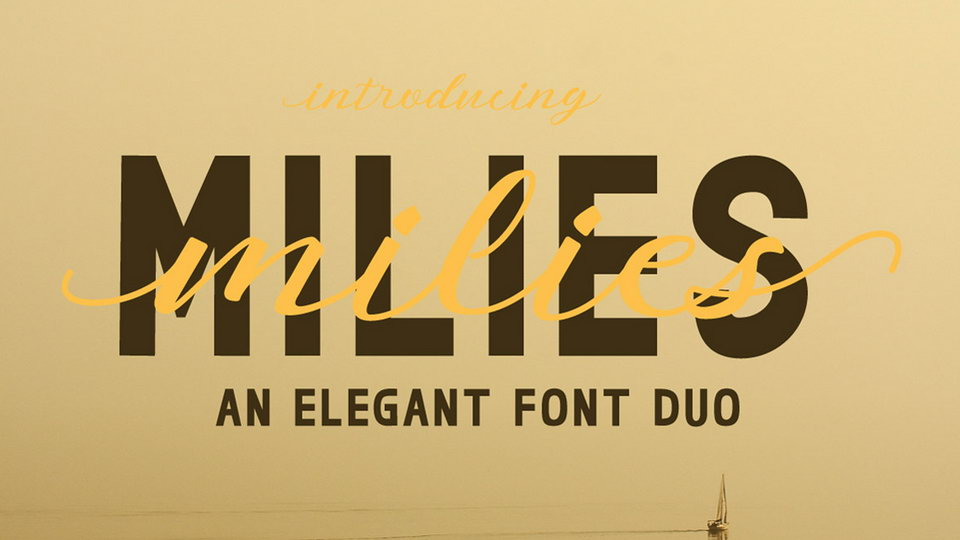 

Milies: An Eye-Catching Font Duo Perfect for Creating Visually Striking Designs