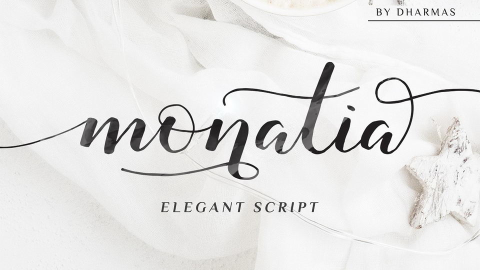 
Monatia - An Elegant Script with a Touch of Elegance and Modernity