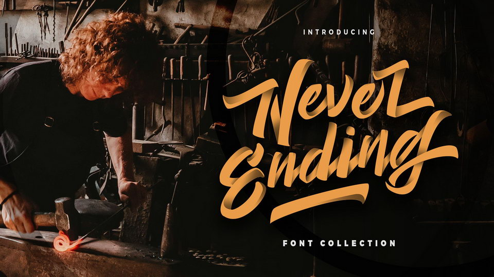 

Never Ending Script: An Electrifying Hand-Lettered Font