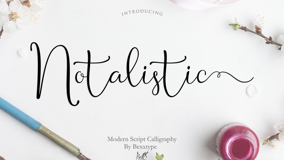 

Notalistic: An Elegant and Charming Modern Calligraphy Script