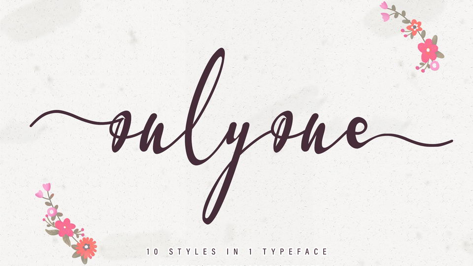 

Onlyone: An Incredibly Stylish, Unique, and Easy-to-Remember Handwriting Font Family