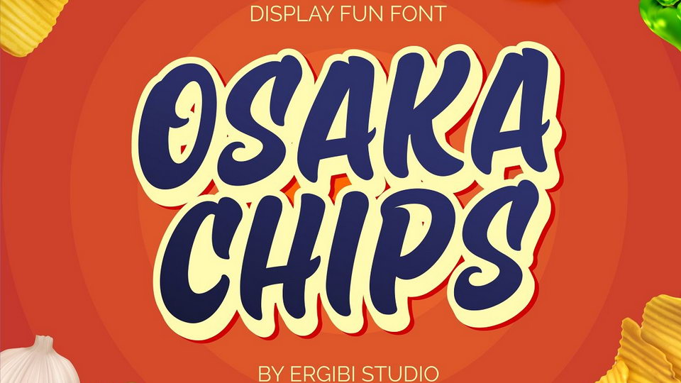 

Osaka Chips: A Fun, Eye-Catching Hand Lettered Typeface with Extrude Effects