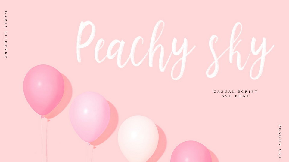 

Peachy Sky: A Beautiful Hand-Lettered Script For Logos and Invitations