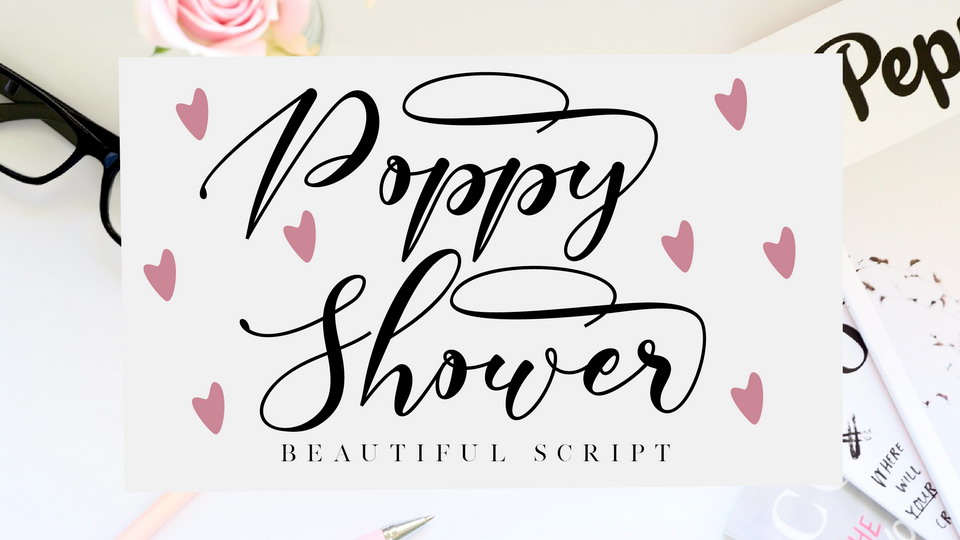 

Poppy Shower: An Exceptional Modern Calligraphy Script Font