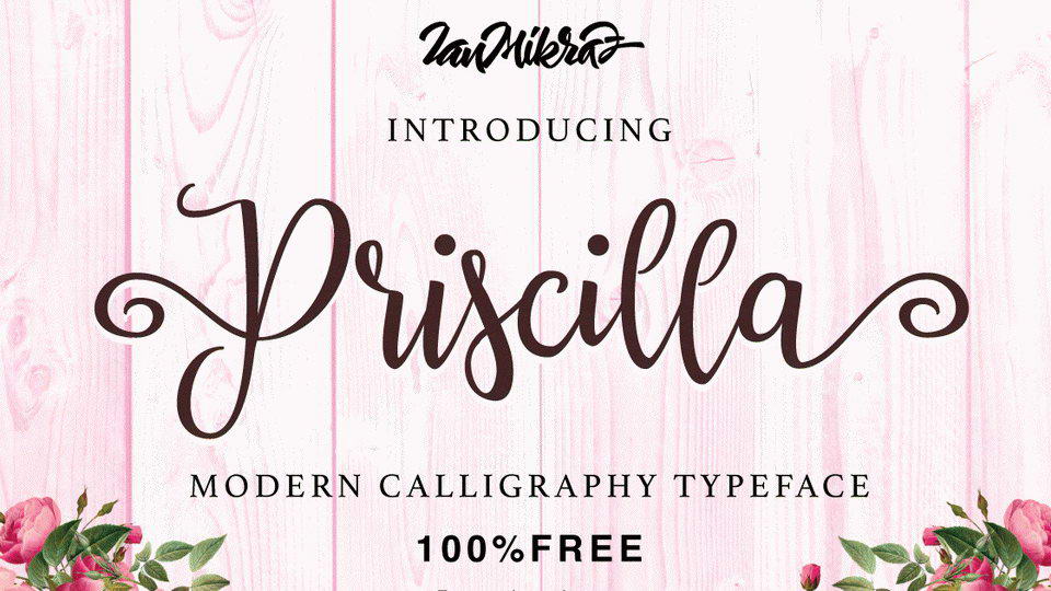 
Priscilla Script: A Free Modern Calligraphy Font