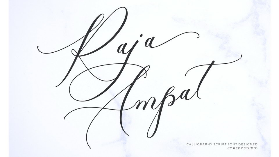 

Raja Ampat: Exquisite Modern Calligraphy with Elegance and Grace