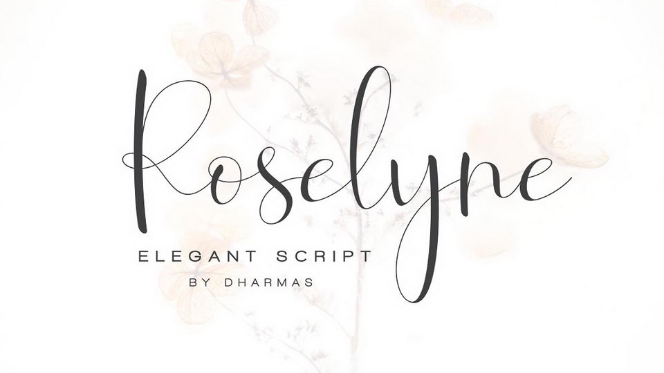 
Roselyne: A Modern Calligraphy Font with Handwritten, Modern, Sophisticated Flows