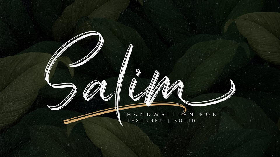 

Salim: An Incredibly Stylish Handwritten Brush Font Perfect for Branding