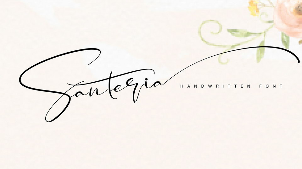 

Santeria Signature: An Exquisite, Handwritten Signature-Style Script Font