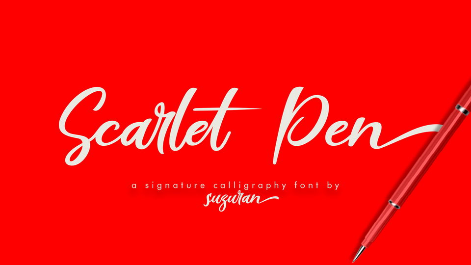  

Scarlet Pen: A Stunning Modern Script Font with a Captivating, Unique Style