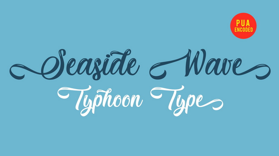

Seaside Wave: A Stunning Modern Calligraphy Script with Gorgeous Swashes