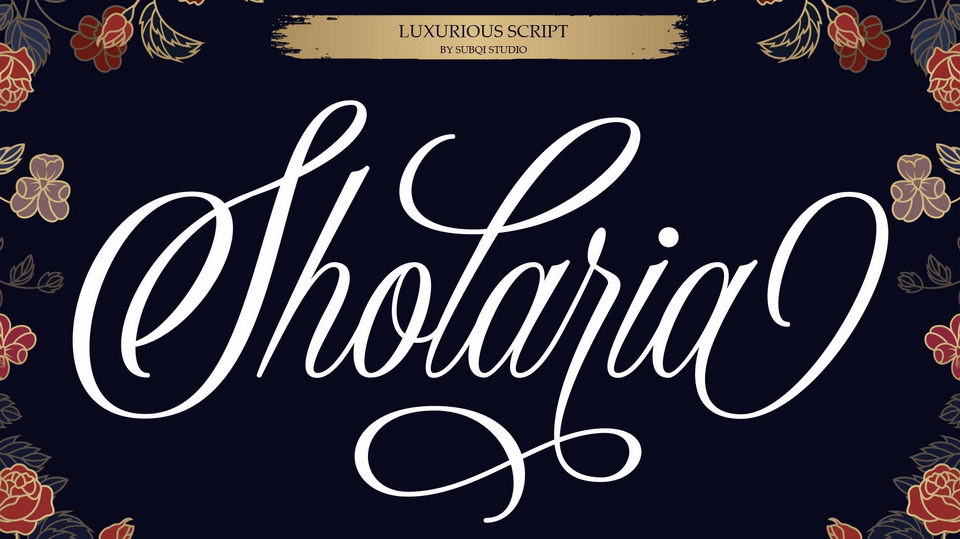 

Sholaria: A Luxurious Script Font Perfect for Any Project