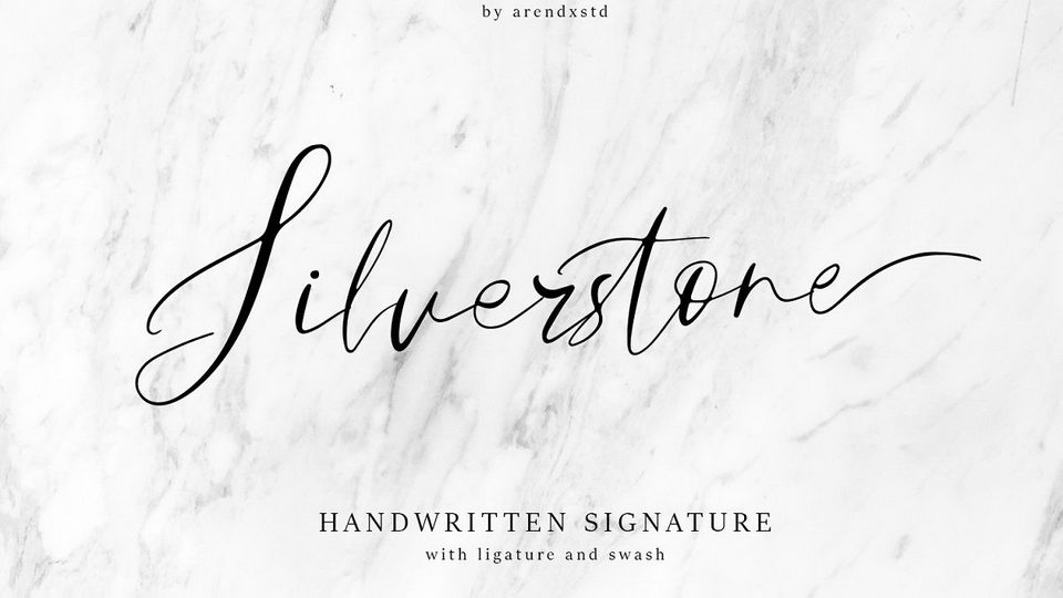 

Silverstone: A Unique and Luxurious Modern Calligraphy Script Font