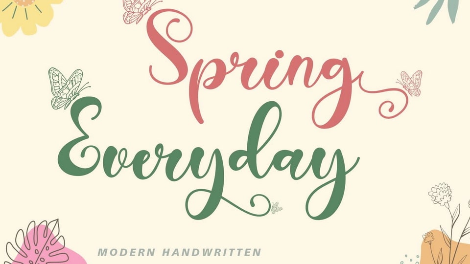 
Spring Everyday: An Exclusive and Refined Handwritten Font