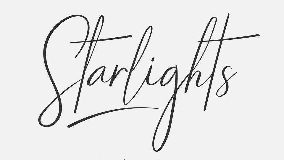 

Starlights: A Beautiful Handwritten Script Font Perfect for Any Project