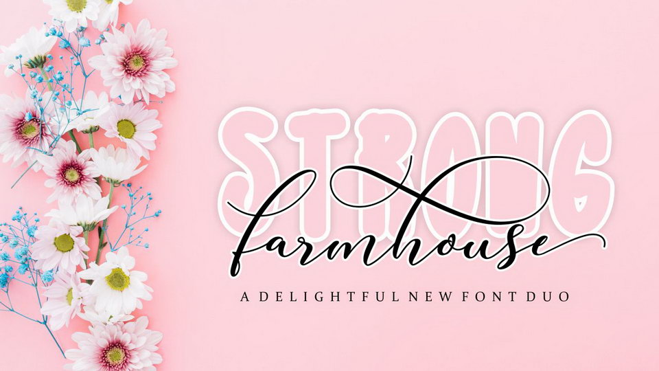 

Strong Farmhouse Font Duo: The Perfect Combination of Elegance and Bold