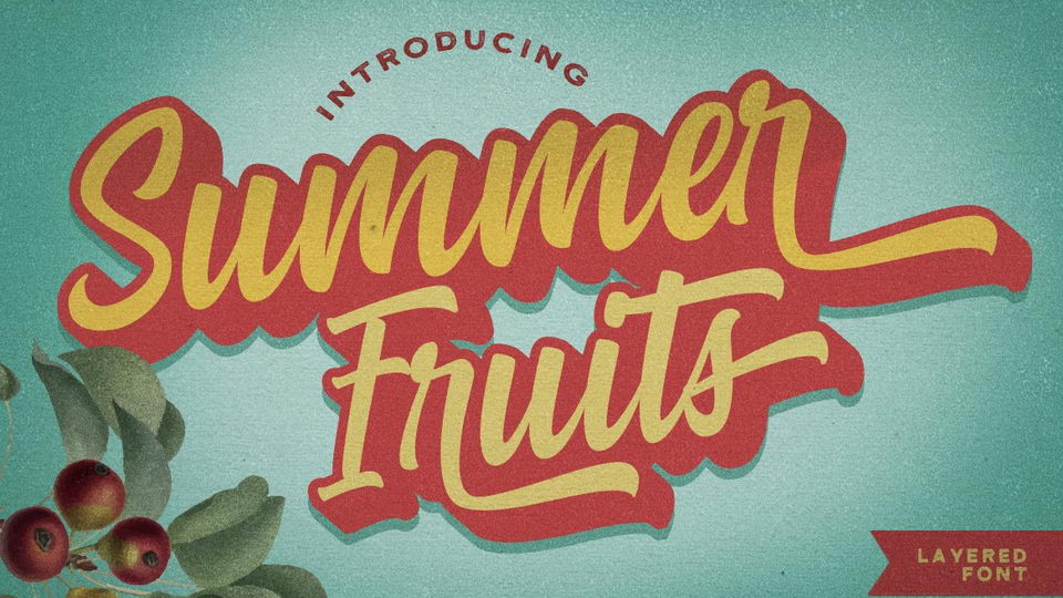 

Summer Fruit: The Perfect Font to Recreate the Bold Vintage Script Style of the 70s