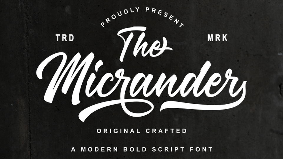 

The Micrander: A Modern and Stylish Handwritten Script Font