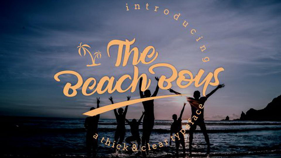 
The Beach Boys - A Clear and Thick Hand Lettered Typeface