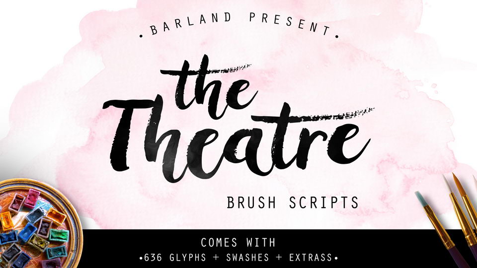 
The Theatre - A Hand Drawn Elegant Brush Script Font