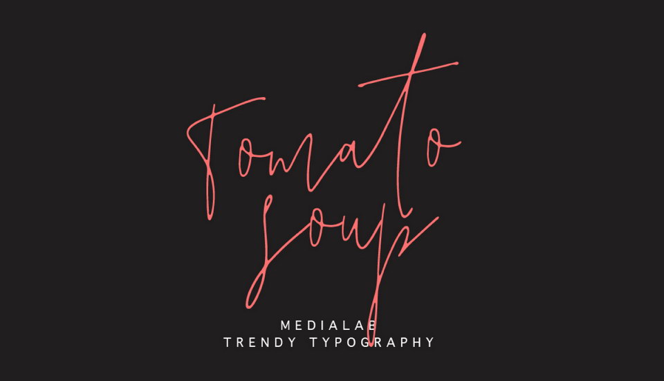 

Tomato Soup: A Unique and Elegant Handwritten Font