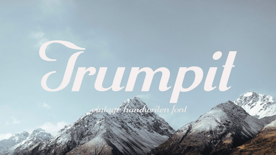 

Trumpit: An Amazing Hand Lettered Script Font with a Vintage Feel