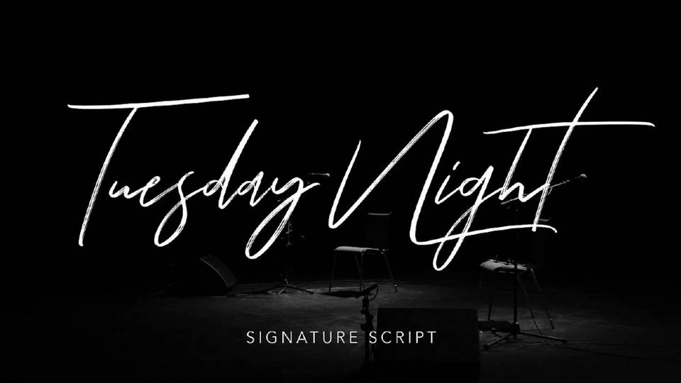 

The Tuesday Night Font: A Unique, Stylish Signature Script Font for Creative Projects