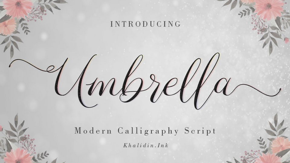 

Umbrella Font: A Modern Calligraphy Script Typeface with Elegance and Style