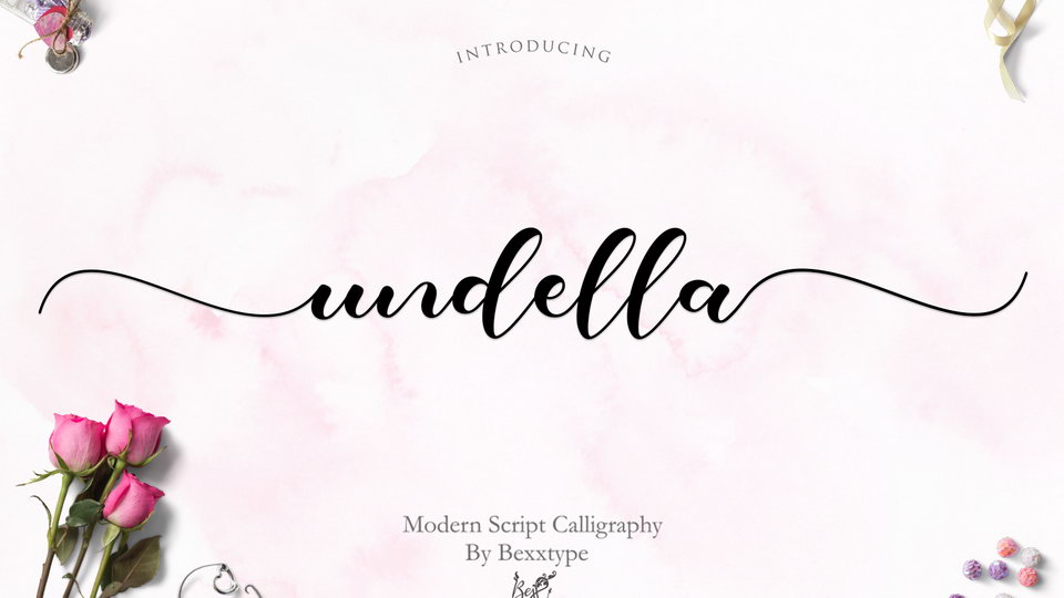 

Undella Script: A Modern Calligraphy Font with a Romantic Flair