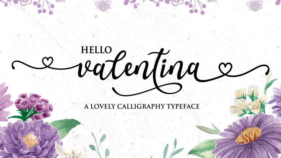 

Valentina: A Captivating Calligraphy Typeface Exuding Romance