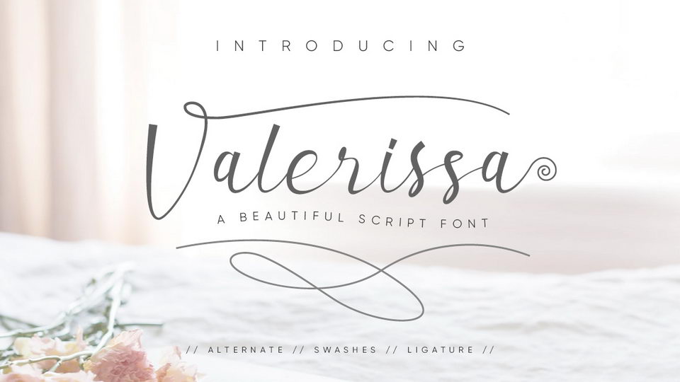 
Valerissa Script: A Modern Calligraphy Handwriting Font