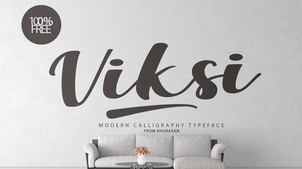 
Viksi: A Free Beautiful Modern Calligraphy Hand Lettered Script Font