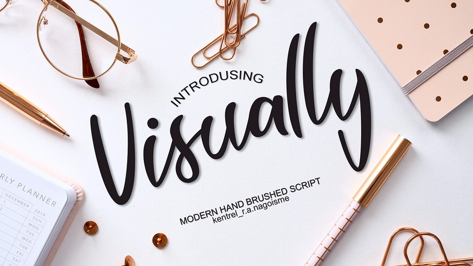 

Visually: A Modern Hand Brushed Script That Stands Out from Traditional Fonts
