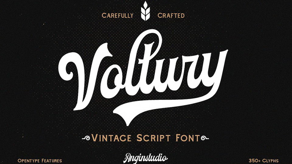 

Voltury: An Exquisite Vintage Typeface Crafted by Hand Lettering with Meticulous Attention to Detail