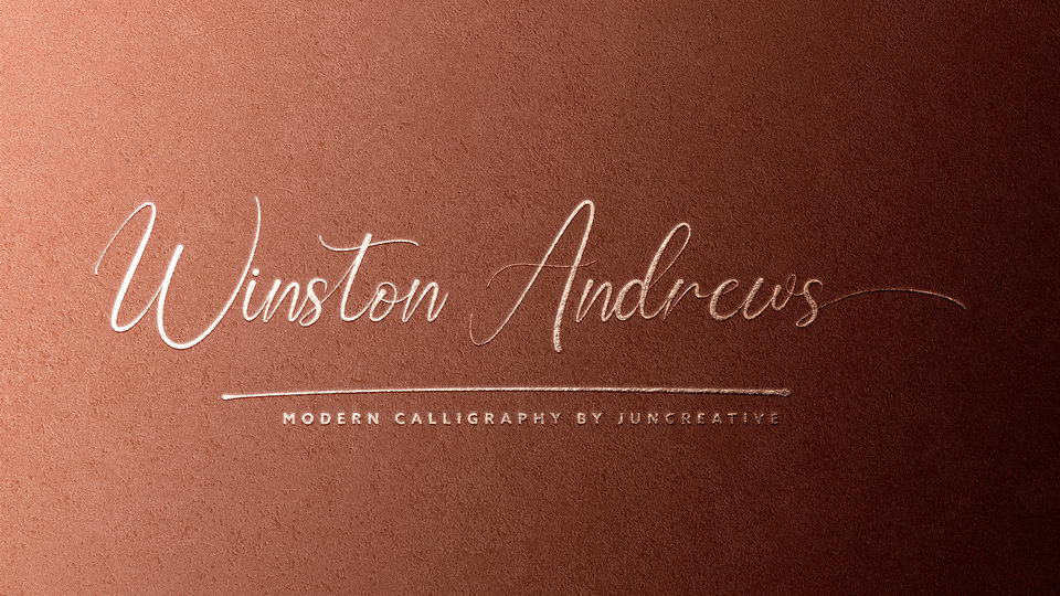 

Winston Andrews: A Luxurious and Sophisticated Calligraphy Font