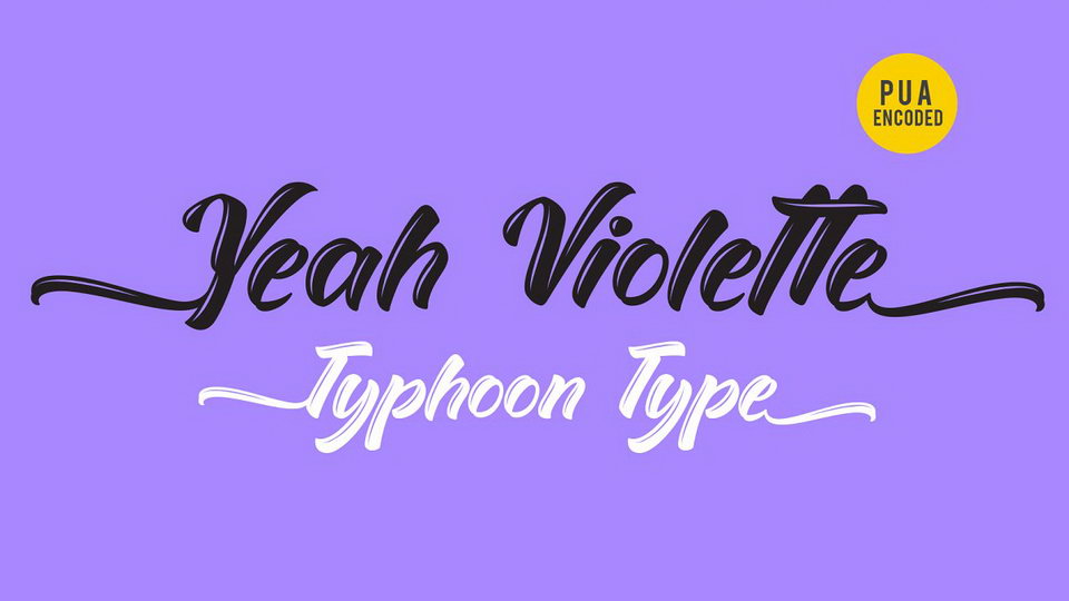 

The Yeah Violette Font: A Modern Calligraphy Script Perfect for Any Project