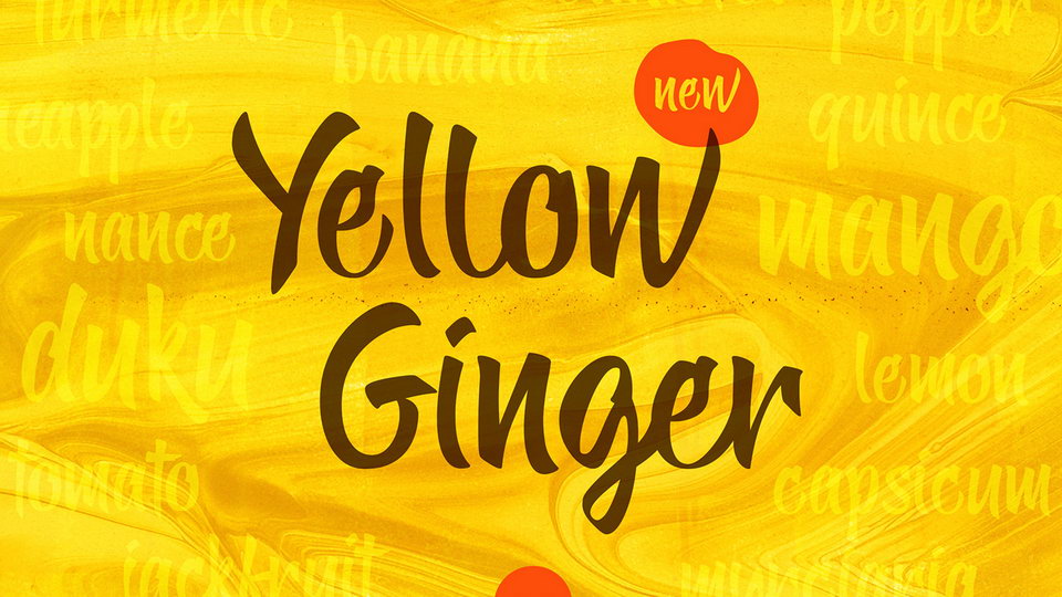 

Yellow Ginger Script: An Eye-Catching and Versatile Font