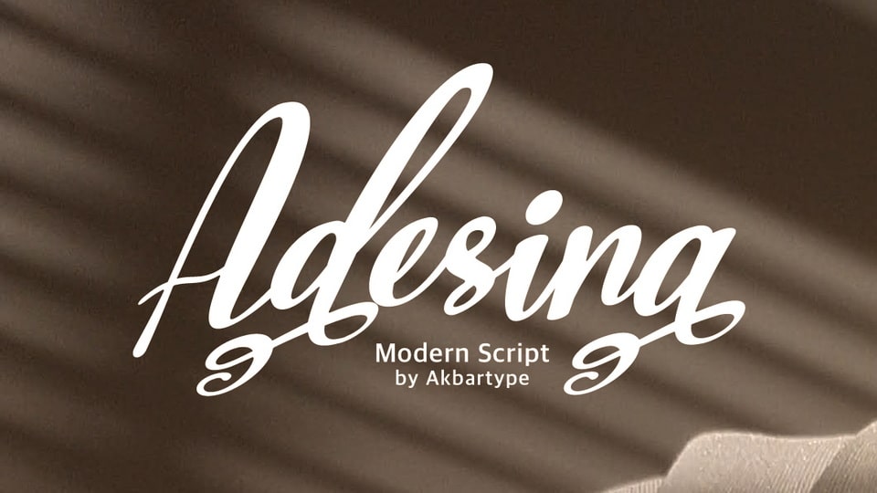 Adesina Script Font: A Beautiful Typeface with Opentype Stylistic Options