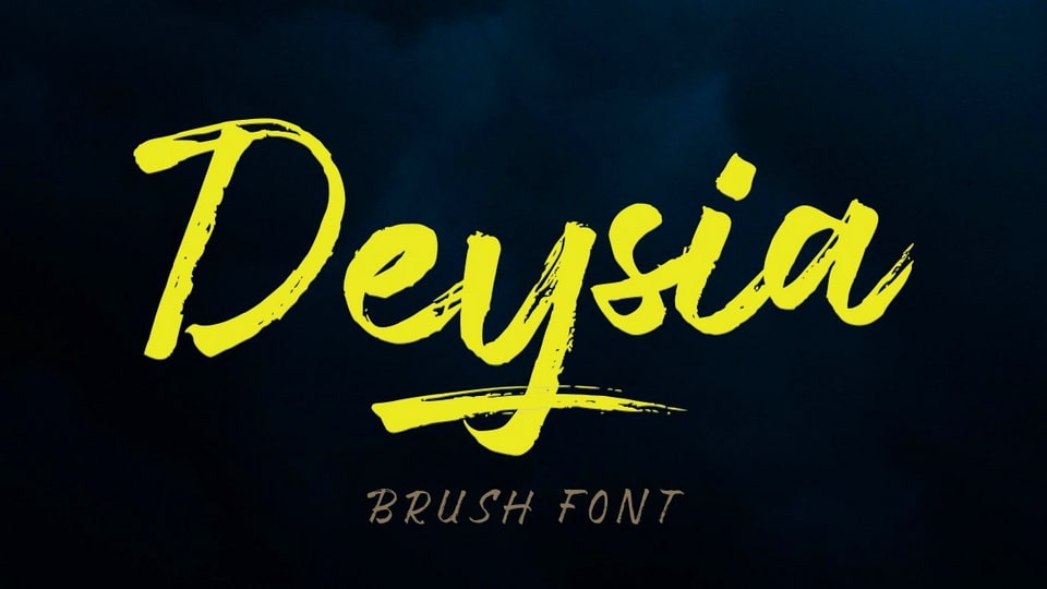  Deysia: Ultimate Chic Brushed Handwritten Font for Elevating Your Creative Works