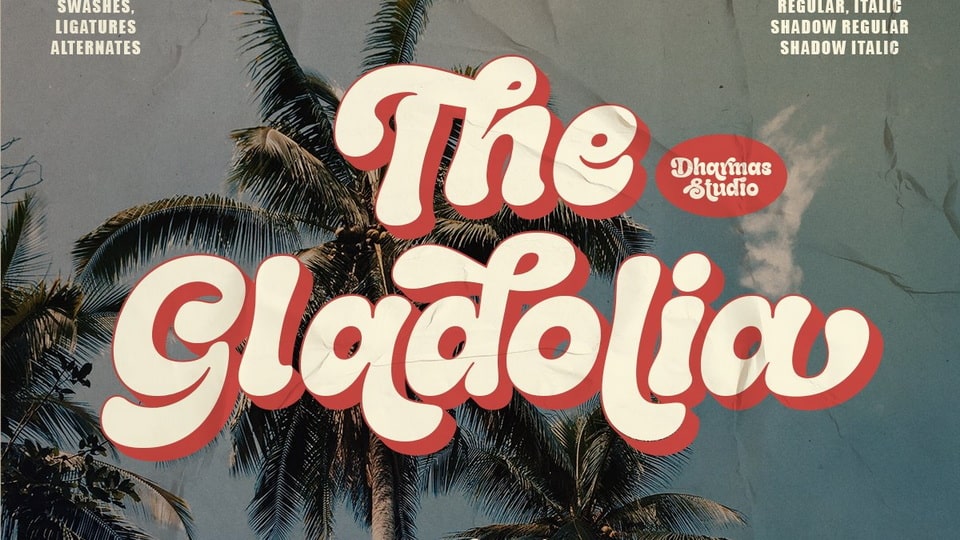 Gladolia: Eye-Catching Chunky Typeface for Retro Designs