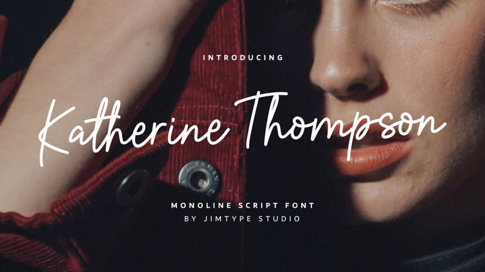  Katherine Thompson: Stylish and Casual Monoline Signature Script Font for All Your Branding Needs