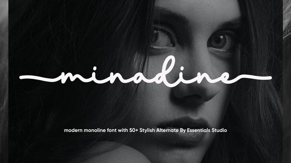  Minadine: A Stunning Monoline Script Font for Elevating Your Design Projects