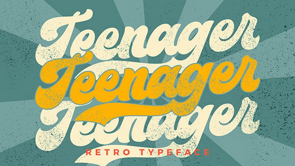 Teenager: Cool and Retro Display Font You Need for Your Designs