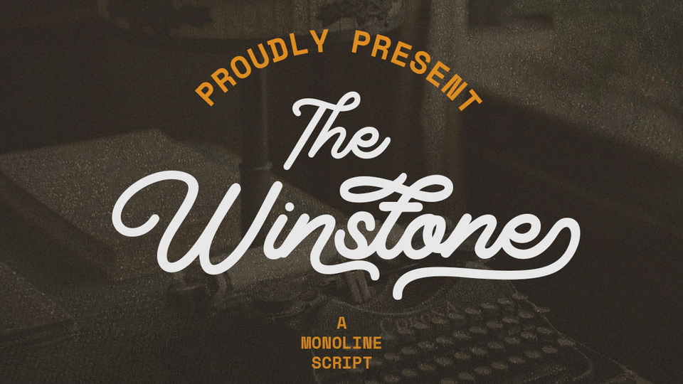  Winstone: A sophisticated monoline font with swashes and ligatures for contemporary design projects
