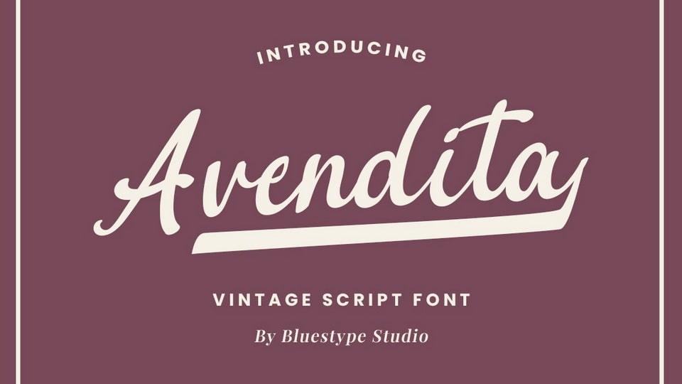  Avendita: A Vintage and Elegant Handwritten Script Font