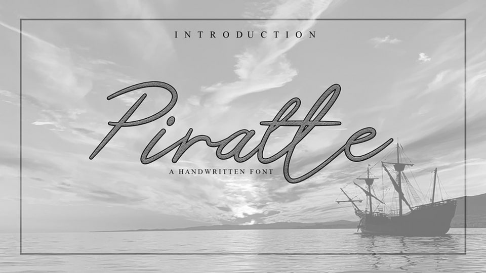 Piratte Diarys free-flowing and delightfully informal handwritten font